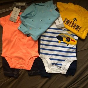 Carters three-piece short sleeve/pants outfit(2)